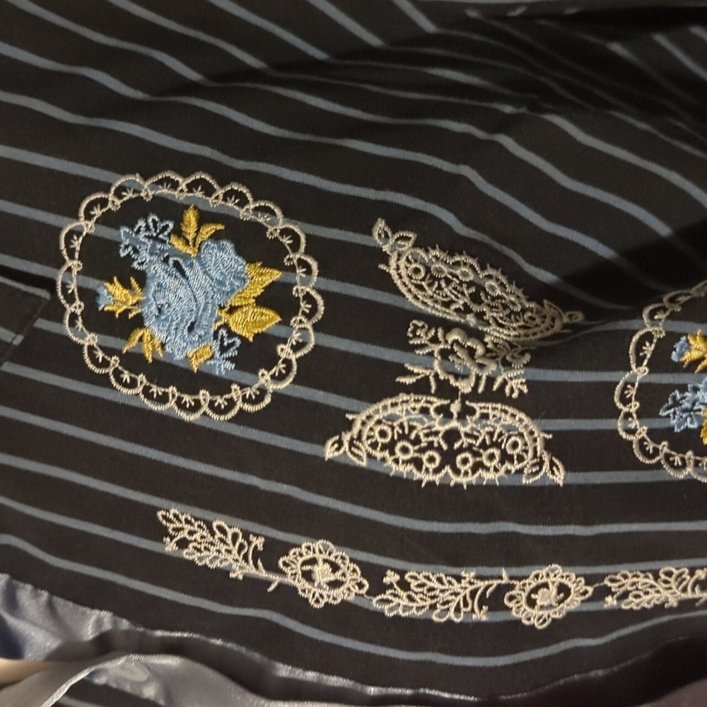 Lane Bryant Pinstriped Long Sleeve Collared Shirt Plus Size Country Western - Picture 5 of 12